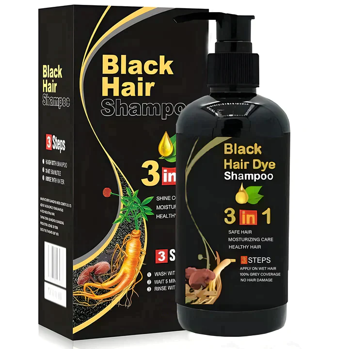 3-IN-1 BLACK HAIR DYE SHAMPOO (BUY 1 GET 1 FREE)